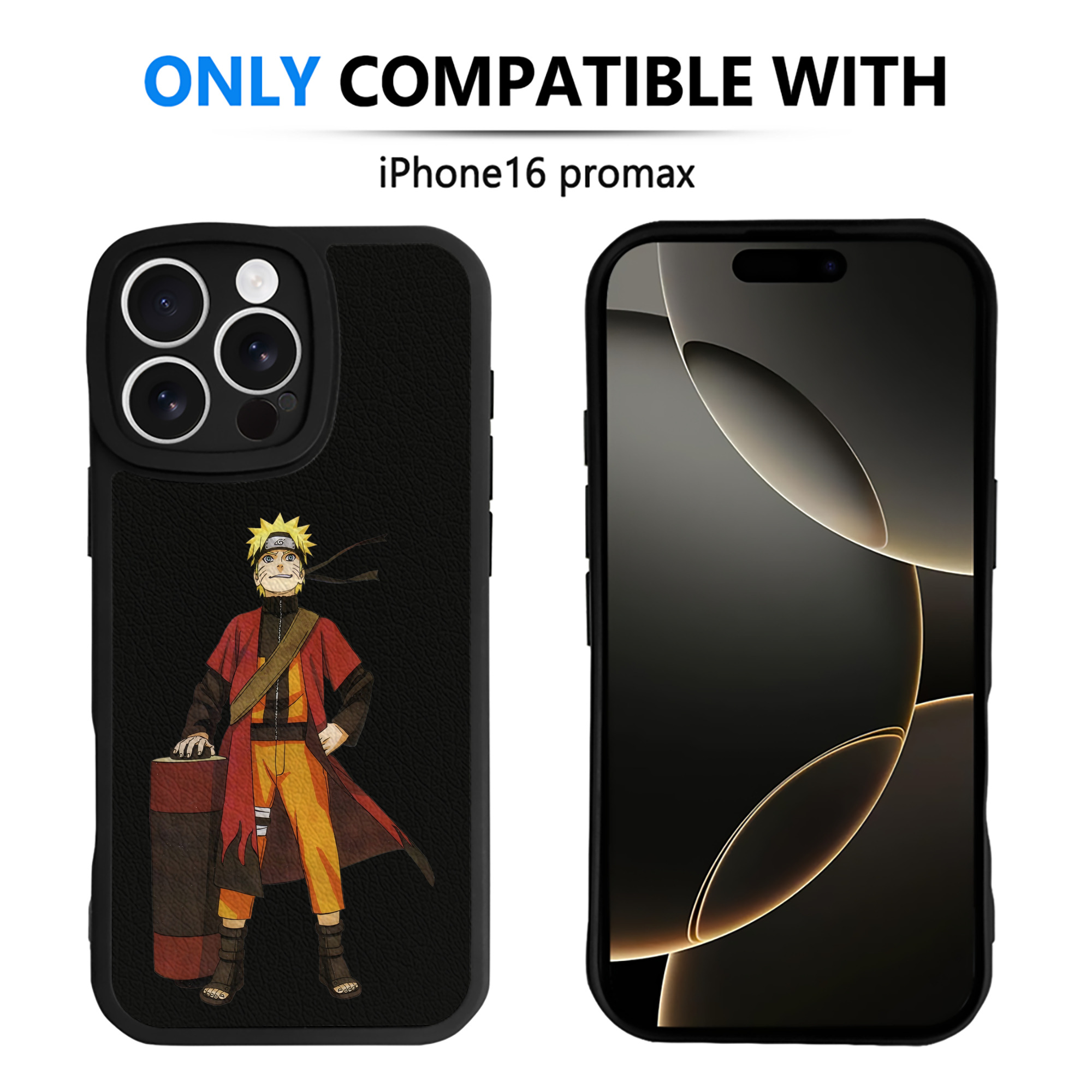 （画像用） NARUTO -ナルト- うずまき ナルト Uzumaki Naruto 【iPhone 16シリーズ対応】シリコンスマホケース（レザー調） 材質：シリコン